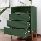 Cômoda Stilus 3 Gavetas Verde Oliva