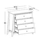 Cômoda Stoka 4gv Nogal E Bege