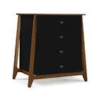 Cômoda Stoka 4gv Nogal E Preto