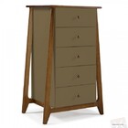 Cômoda Stoka 5 Gavetas - Máxima Nogal/marrom Médio