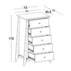 Cômoda Stoka 5gv Nogal E Bege