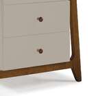 Cômoda Stoka 5gv Nogal E Bege