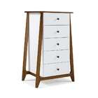 Cômoda Stoka 5gv Nogal E Branco