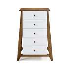 Cômoda Stoka 5gv Nogal E Branco