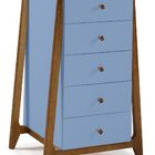 Cômoda Stoka Com 5 Gavetas - Azul Serenata - M120