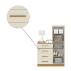 Cômoda Suelen Com Espelho 1 Porta 4 Gavetas Carvalho Grife Of