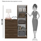 Cômoda Suelen Com Espelho 1 Porta 4 Gavetas Cedro Tana Decor