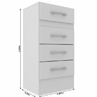 Comoda Suprema 4 Gavetas Branca