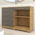 Cômoda Tailândia 2 Portas 5 Gavetas Nature/alasca - Panorama