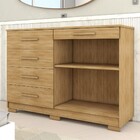 Cômoda Tailândia 2 Portas 5 Gavetas Nature/brisa - Panorama M