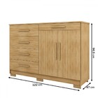 Cômoda Tailândia 2 Portas 5 Gavetas Nature/brisa - Panorama M