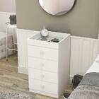 Comoda - Tampo De Vidro 4 Gav