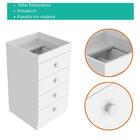 Comoda - Tampo De Vidro 4 Gav