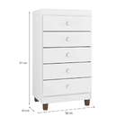 Cômoda Ternura Baby Flex 5 Gv Branca E Rosa