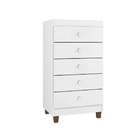 Cômoda Ternura Baby Flex 5 Gv Branca E Rosa