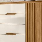 Cômoda Texas 2 Portas E 4 Gavetas Freijó Off White Moval