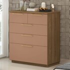 Cômoda Toronto 5 Gavetas Nature/camarim - Panorama Móveis