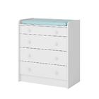 Cômoda Trocador Com Puxadores Em Estrela Doce Sonho Branco 25