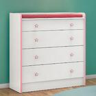 Cômoda Trocador Com Puxadores Em Estrela Doce Sonho Branco E