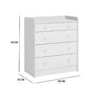 Cômoda Trocador Frozen 4 Gavetas Branco Tana Decor