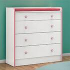 Cômoda Trocador York Branco Rosa