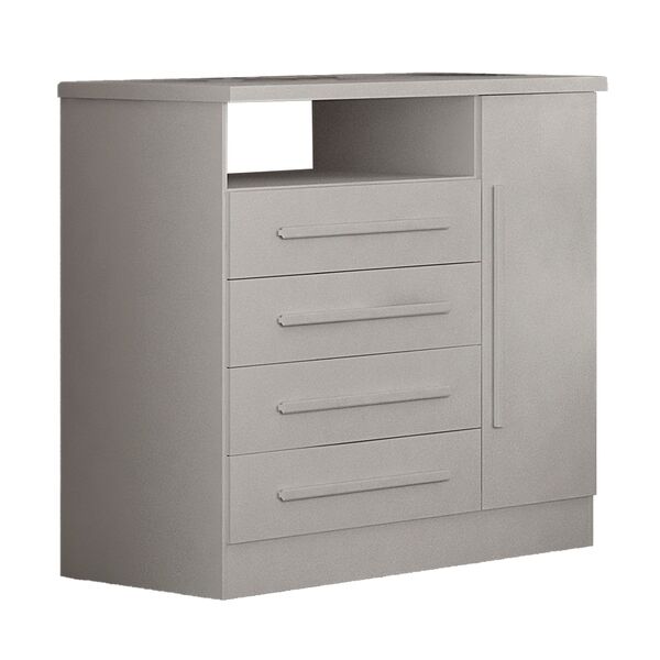 Cômoda Turmalina 4 Gavetas Com Sapateira  Sallêto Branco