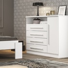 Comoda Turmalina Plus 1 Porta 4 Gavetas Salleto Branco