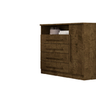 Comoda Turmalina Plus 1 Porta 4 Gavetas Salleto Ipê