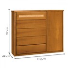 Cômoda Unique 1 Porta 5 Gavetas Amêndoa - Josandro