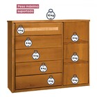 Cômoda Unique 1 Porta 5 Gavetas Amêndoa - Josandro