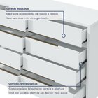 Cômoda Urban 8 Gavetas Espresso Móveis Branco