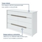 Cômoda Urban 8 Gavetas Espresso Móveis Branco