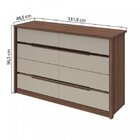 Cômoda Urban 8 Gavetas Espresso Móveis Imbuia Naturale/off Wh