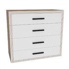 Cômoda Valência 4 Gavetas Freijó/branco - Politorno