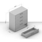 Cômoda Valência 5 Gavetas Branco/azul - Politorno