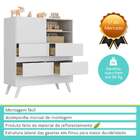 Cômoda Valentina 1 Porta 4 Gavetas Branco - Moville