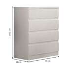 Cômoda Valore 4 Gv Branca