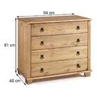 Cômoda Vegas 4 Gv Natural Rustico