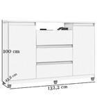 Cômoda Vênus 3 Gavetas Mel/pérola Primus Móveis Quarto