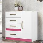 Cômoda Vênus Com Porta E 4 Gavetas Color Flex - Pr Móveis