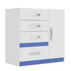 Cômoda Vênus Moval Branco / Lilás / Azul / Rosa