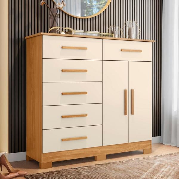 Cômoda Verona Carvalho Off White 2 Portas