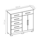 Cômoda Verona Nature Titanium 2 Portas