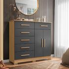 Cômoda Verona Nature Titanium 2 Portas