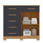 Cômoda Verona Nature Titanium 2 Portas