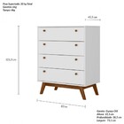 Cômoda Versalhes 4 Gv Branca