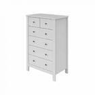 Cômoda Vertical Maggiore  6 Gavetas Lopas Branco Brilho