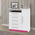Cômoda Vicenza Gaveteiro Organizador Quarto 1 Porta 5 Gavetas