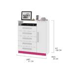 Cômoda Vicenza Gaveteiro Organizador Quarto 1 Porta 5 Gavetas