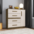 Cômoda Victoria 4 Gavetas 1 Porta Canela/off White - Geval